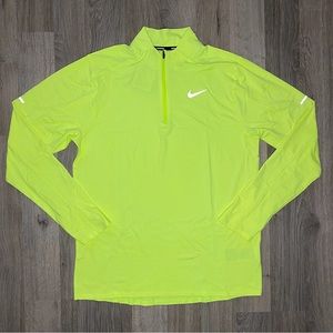 Nike half zip up, neon green, brand new, slightly used, no stains
